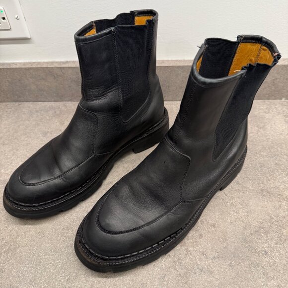 Cole Haan 8 Chelsea Black Leather Fall Boots Pull On Waterproof Rain Booties - Picture 3 of 16